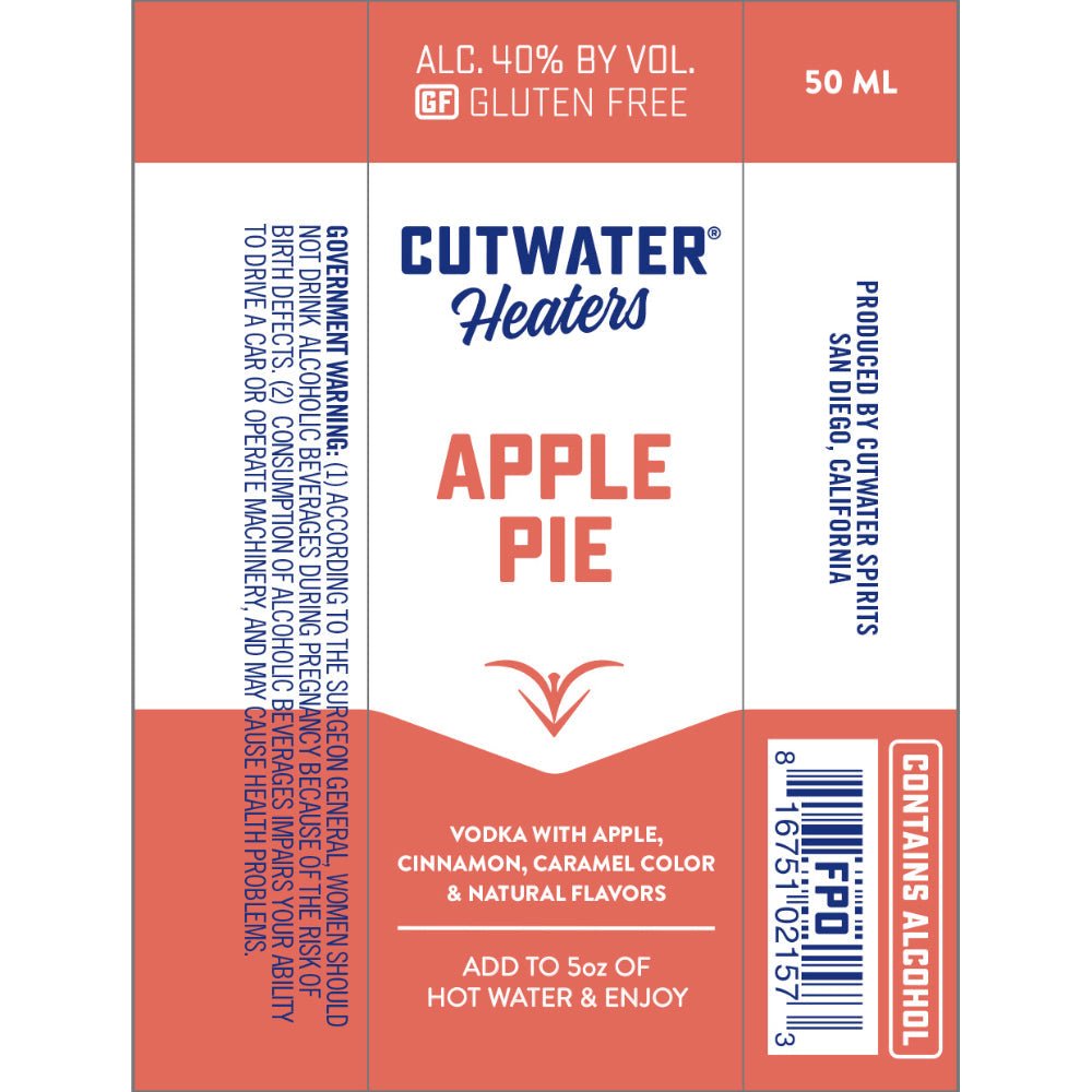 Cutwater Heaters Apple Pie Cocktail Mixers Cutwater Spirits   