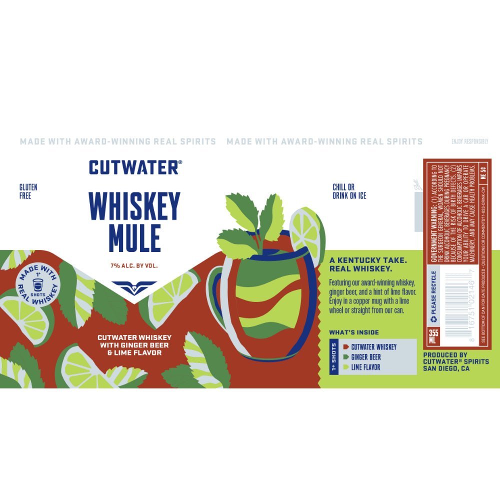 Cutwater Whiskey Mule Canned Cocktail Canned Cocktails Cutwater Spirits   