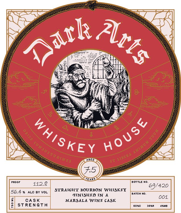 Dark Arts Whiskey House 7.5 Year Cask Strength Bourbon Marsala Wine Cask Finish  Dark Arts Whiskey House   