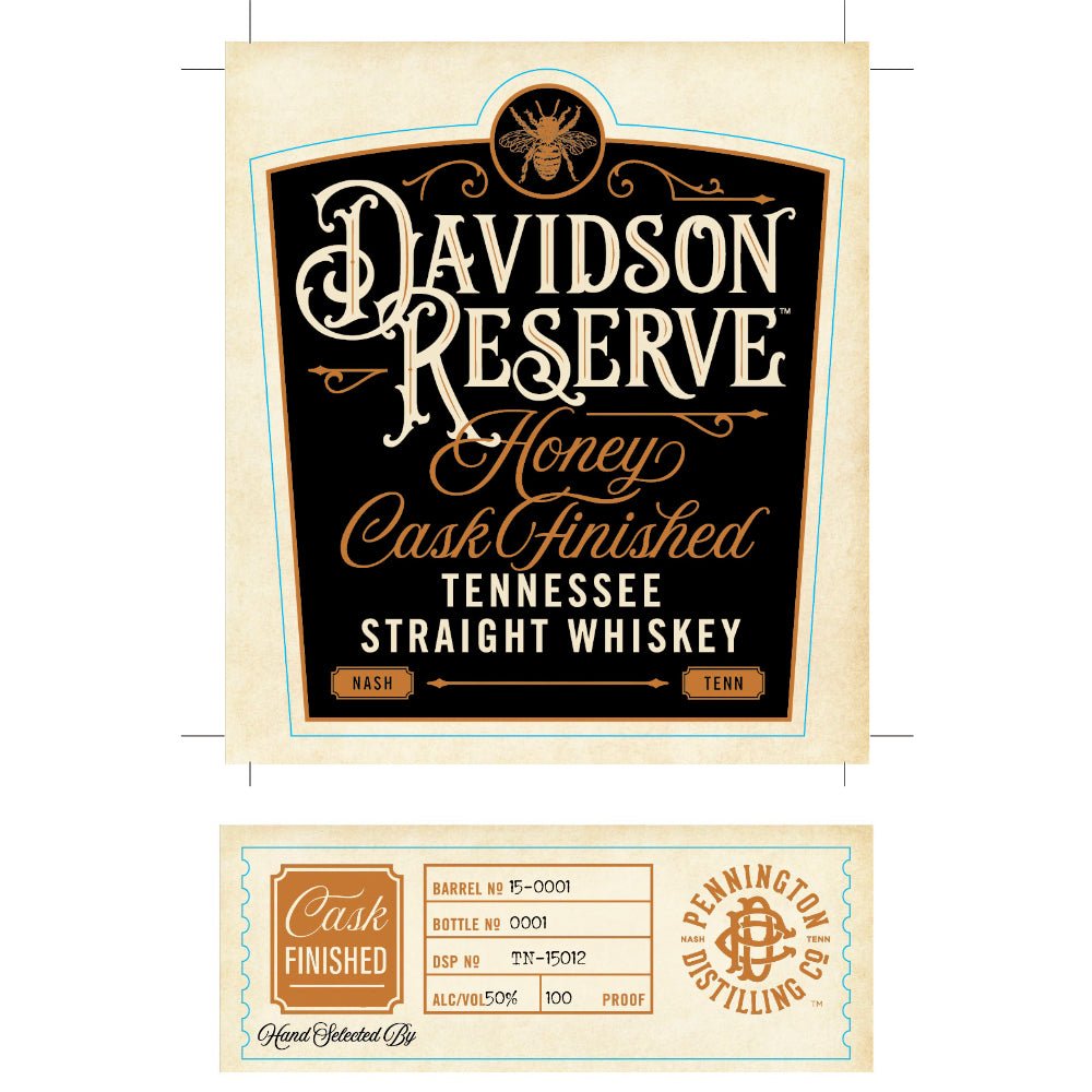 Davidson Reserve Honey Cask Finished Whiskey American Whiskey Pennington Distilling