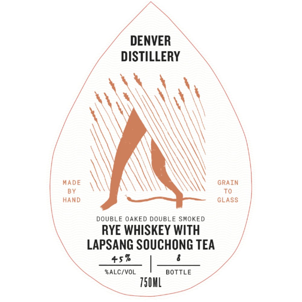 Denver Distillery Rye Whiskey with Lapsang Souchong Tea Rye Whiskey Denver Distillery