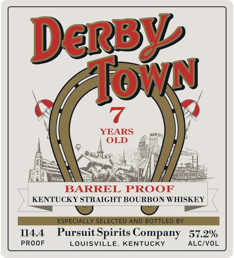 Derby Town 7-Year-Old Barrel Proof Kentucky Straight Bourbon Whiskey 375ml Bourbon Whiskey Pursuit Spirits   