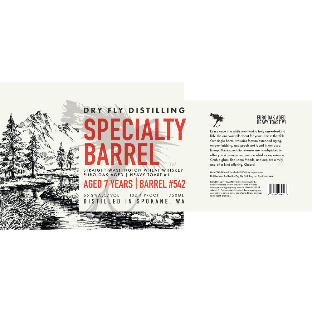 Dry Fly Specialty Barrel 7 Year Old Straight Washington Wheat Whiskey Wheat Whiskey Dry Fly Distilling