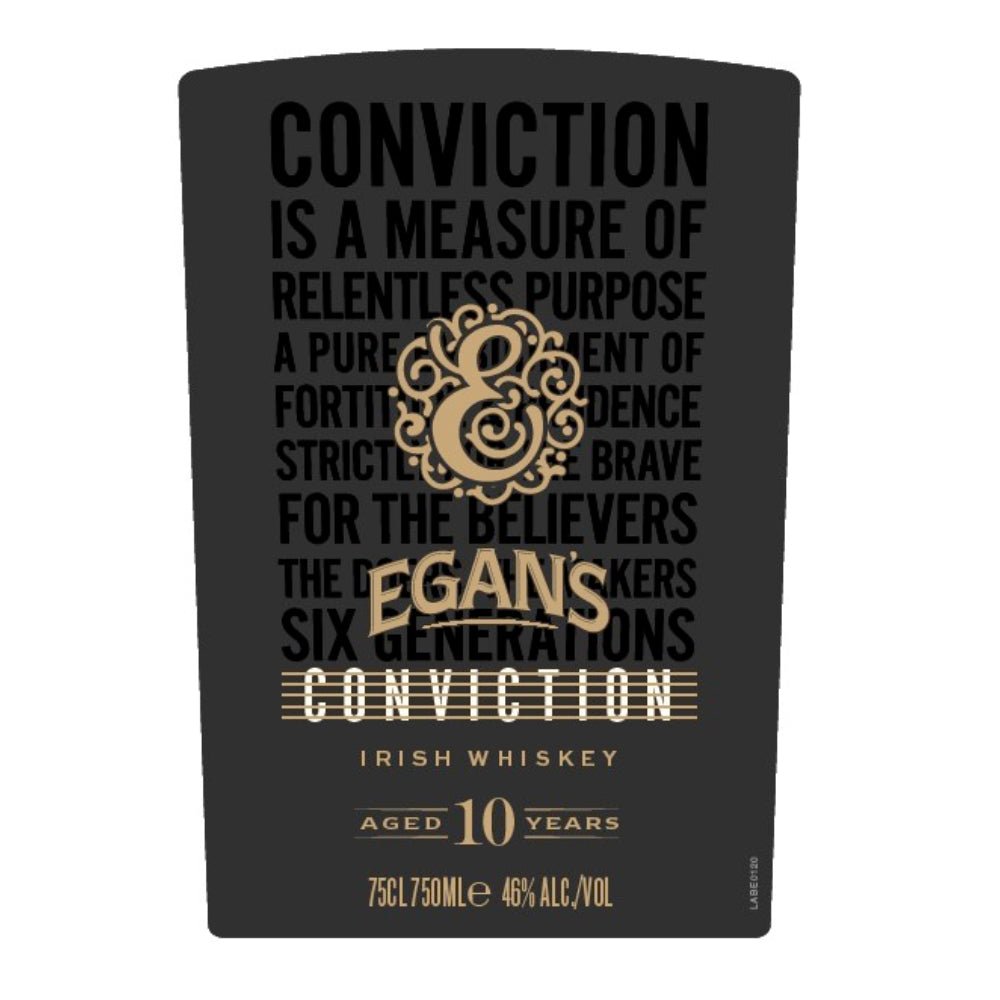 Egan's Conviction 10 Year Old Irish Whiskey Irish whiskey Egan's Irish Whiskey