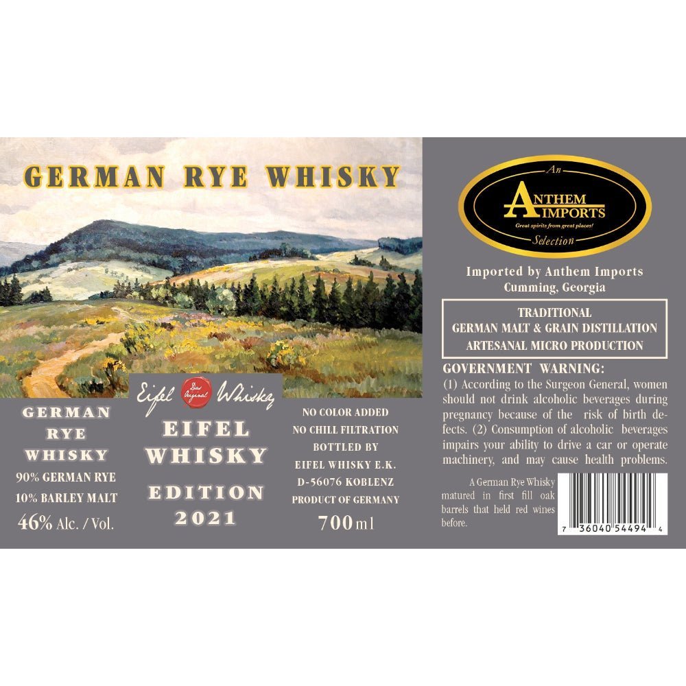 Eifel German Rye Whisky 2021 Edition Rye Whiskey Eifel Whisky   