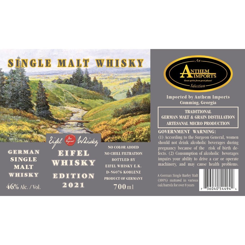 Eifel German Single Malt Whisky 2021 Edition Single Malt Whiskey Eifel Whisky   