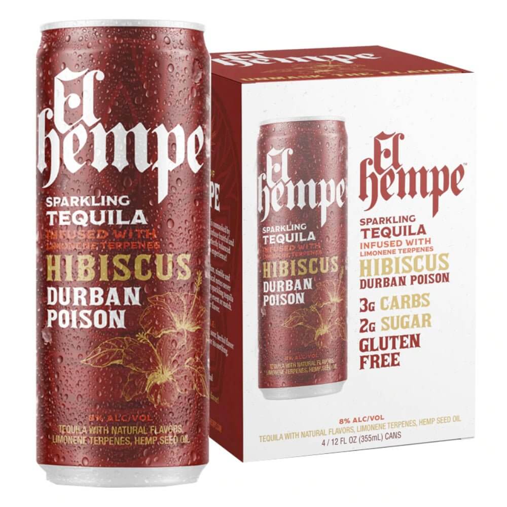 El Hempe Hibiscus Durban Poison 4pk Ready-To-Drink Cocktails El Hempe Spirits