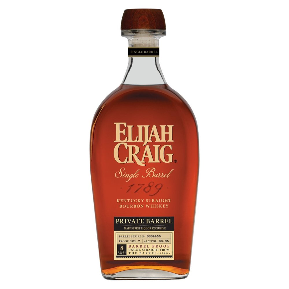 Elijah Craig Barrel Proof Private Barrel Pick By Main Street Liquor Bourbon Elijah Craig   