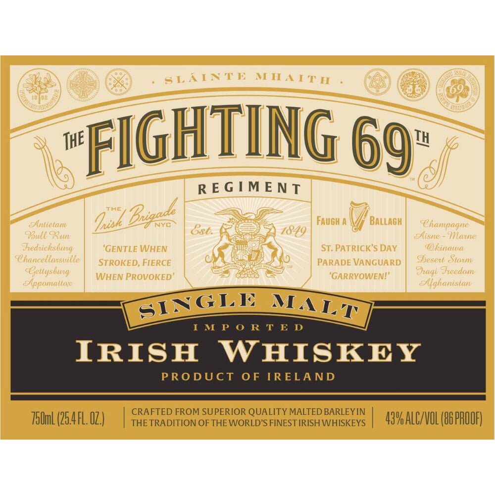 Fighting 69th Single Malt Irish Whiskey Irish whiskey Fighting 69th Irish Whiskey