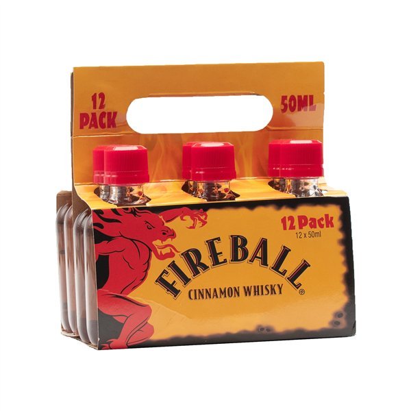 Fireball Cooler 12pk 50ML American Whiskey Fireball   