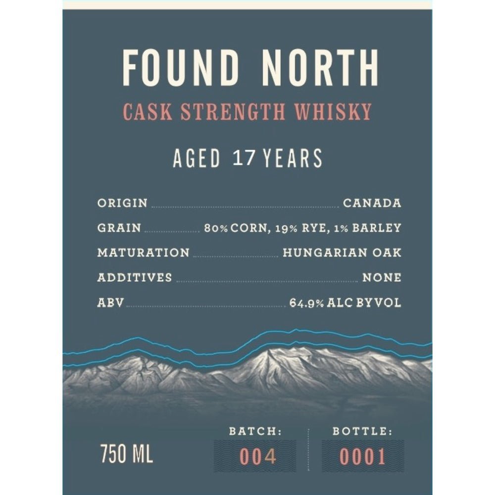 Found North Batch 004 Aged 17 Years Canadian Whisky Found North Whisky   