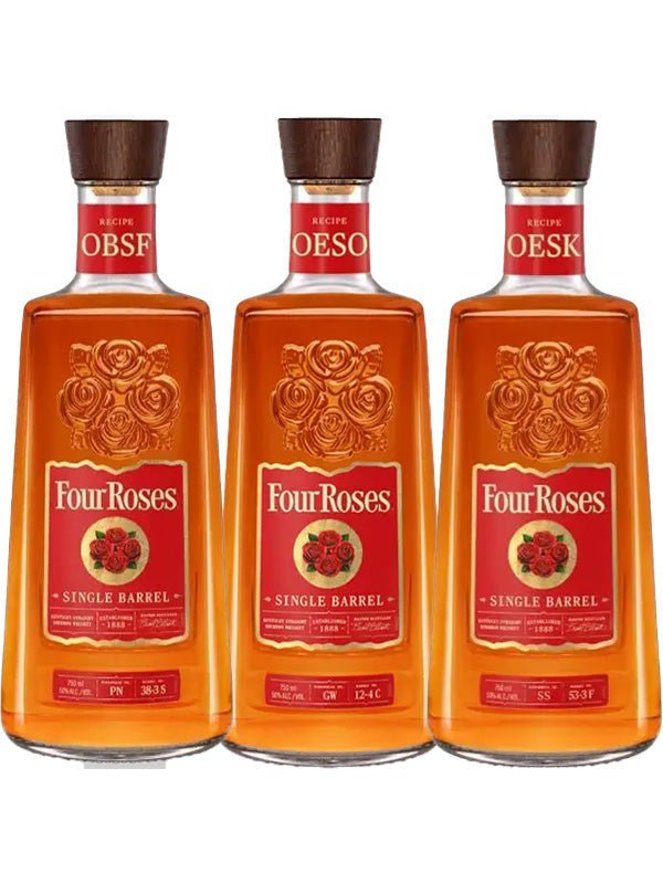 Four Roses Single Barrel Recipe OBSF, OESK, & OESO Bourbon Whiskey Collection Bourbon Whiskey Four Roses