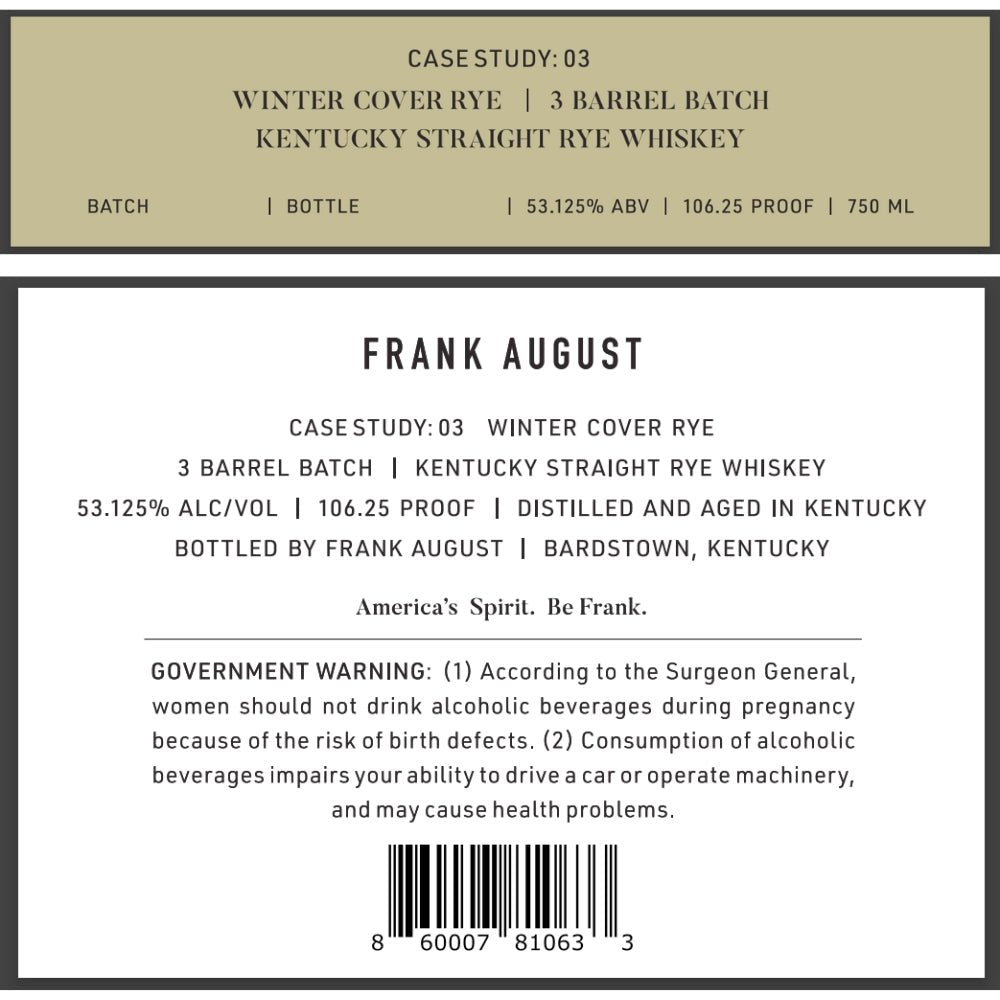 Frank August Case Study: 03 Rye Whiskey Frank August   