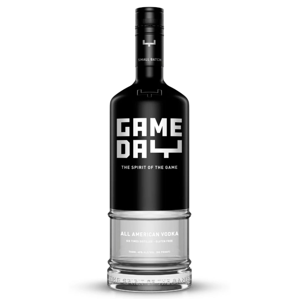 GameDay Vodka Matte Black Vodka Game Day Vodka