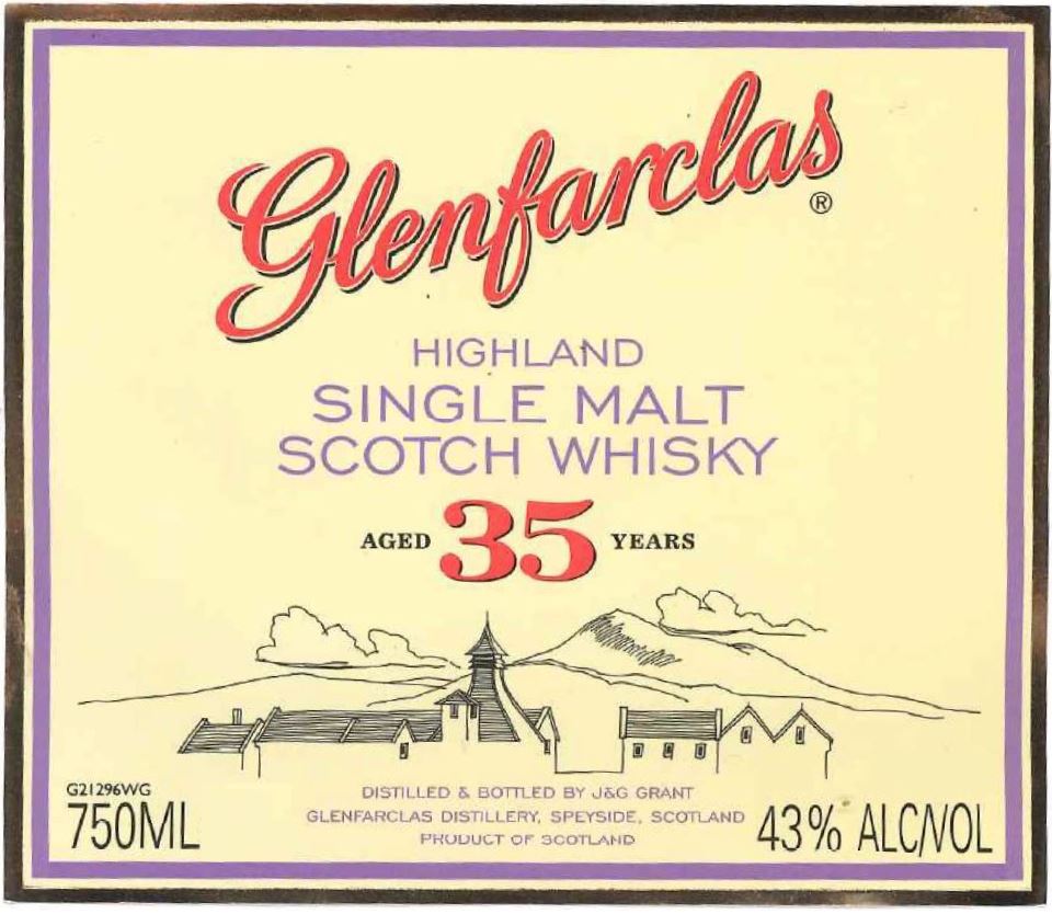 Glenfarclas 35 Year Old Highland Single Malt Scotch Whisky Single Malt Scotch Whisky Glenfarclas