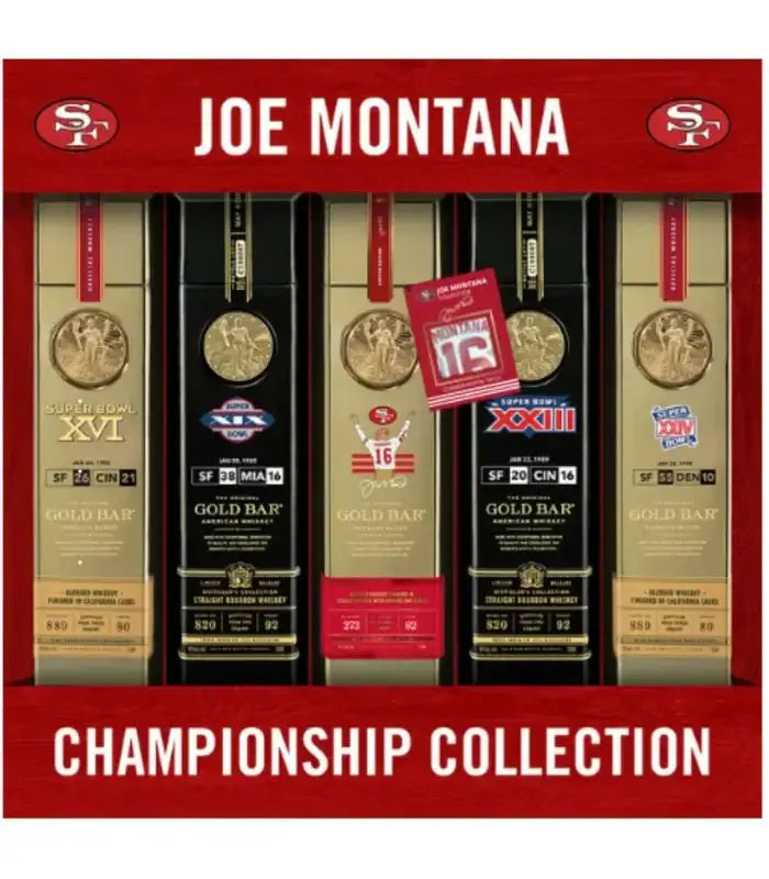 Gold Bar Joe Montana Championship Collection Gift Set American Whiskey Gold Bar   