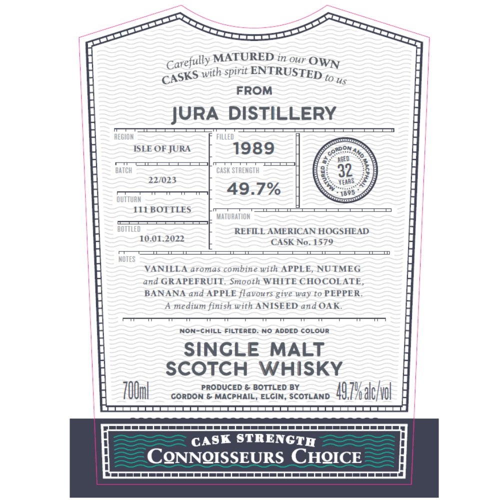 Gordon and Macphail Jura 32 Year Old Connoisseurs Choice Scotch Gordon & Macphail   