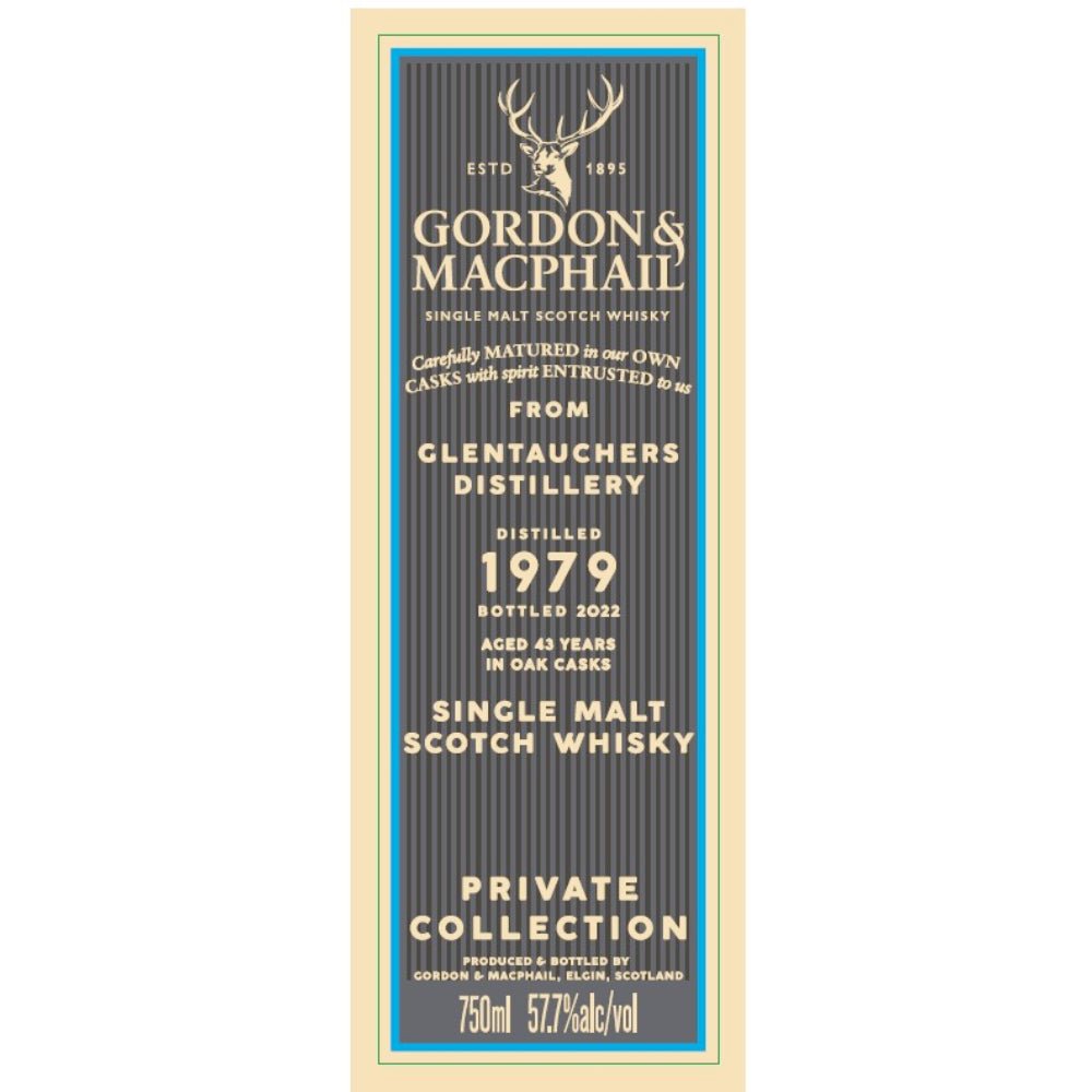 Gordon & Macphail 1979 Glentauchers 43 Year Old Scotch Gordon & Macphail   