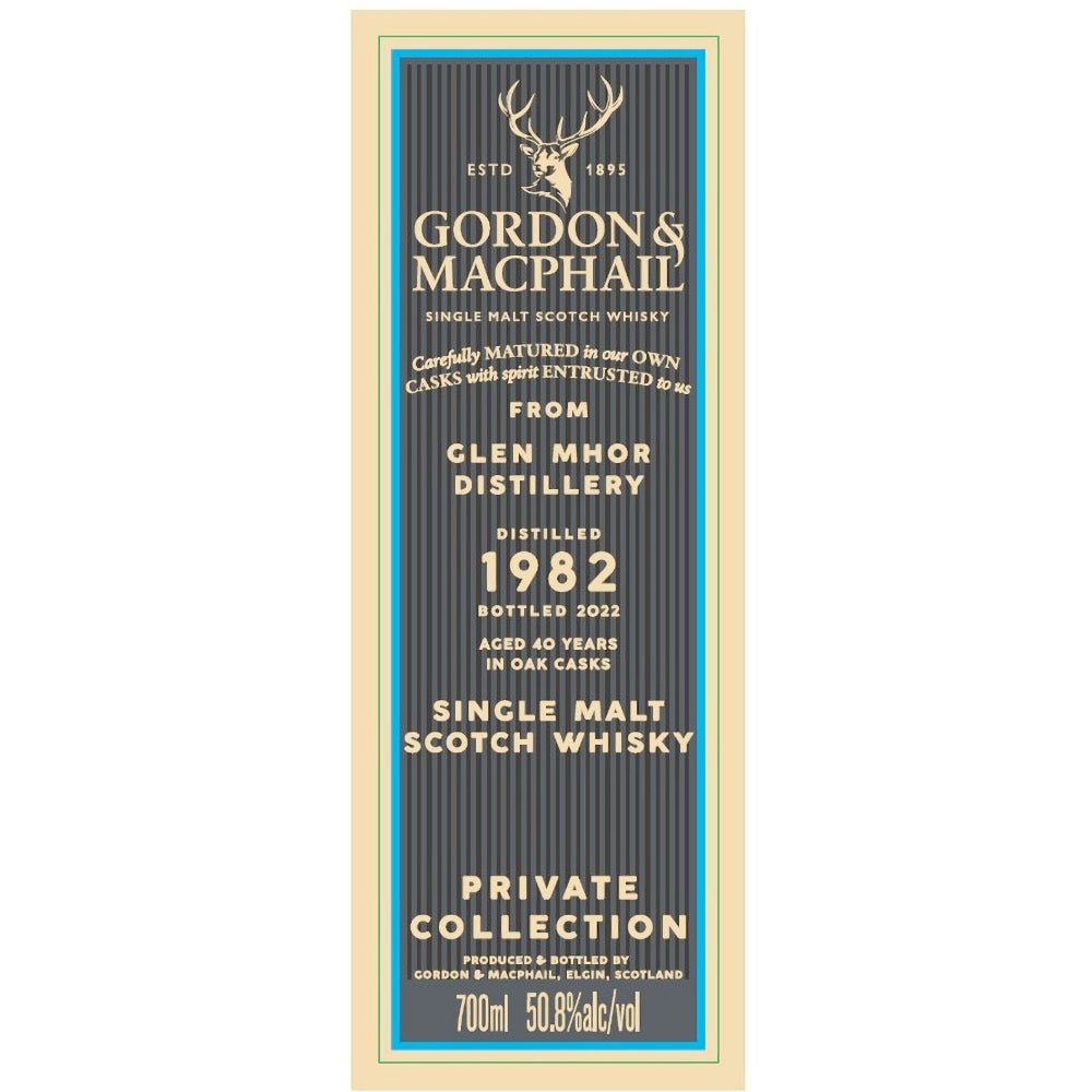 Gordon & Macphail 1982 Glen Mhor 40 Year Old Scotch Gordon & Macphail   