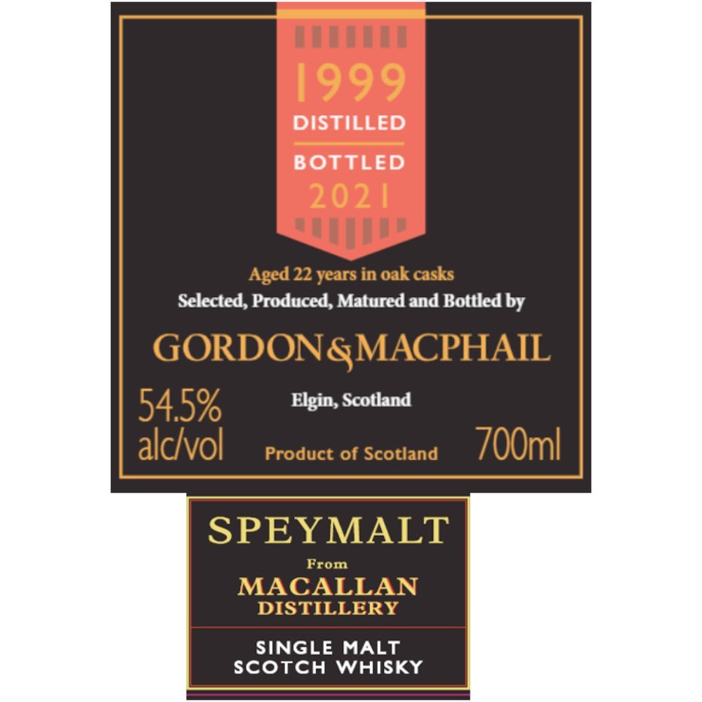 Gordon & Macphail 22 Year Old Macallan Single Malt Scotch Scotch Gordon & Macphail   