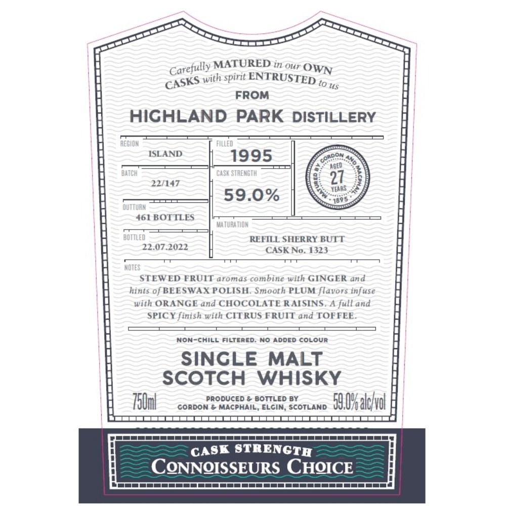 Gordon & MacPhail Highland Park 27 Year Old Connoisseurs Choice Scotch Gordon & Macphail   