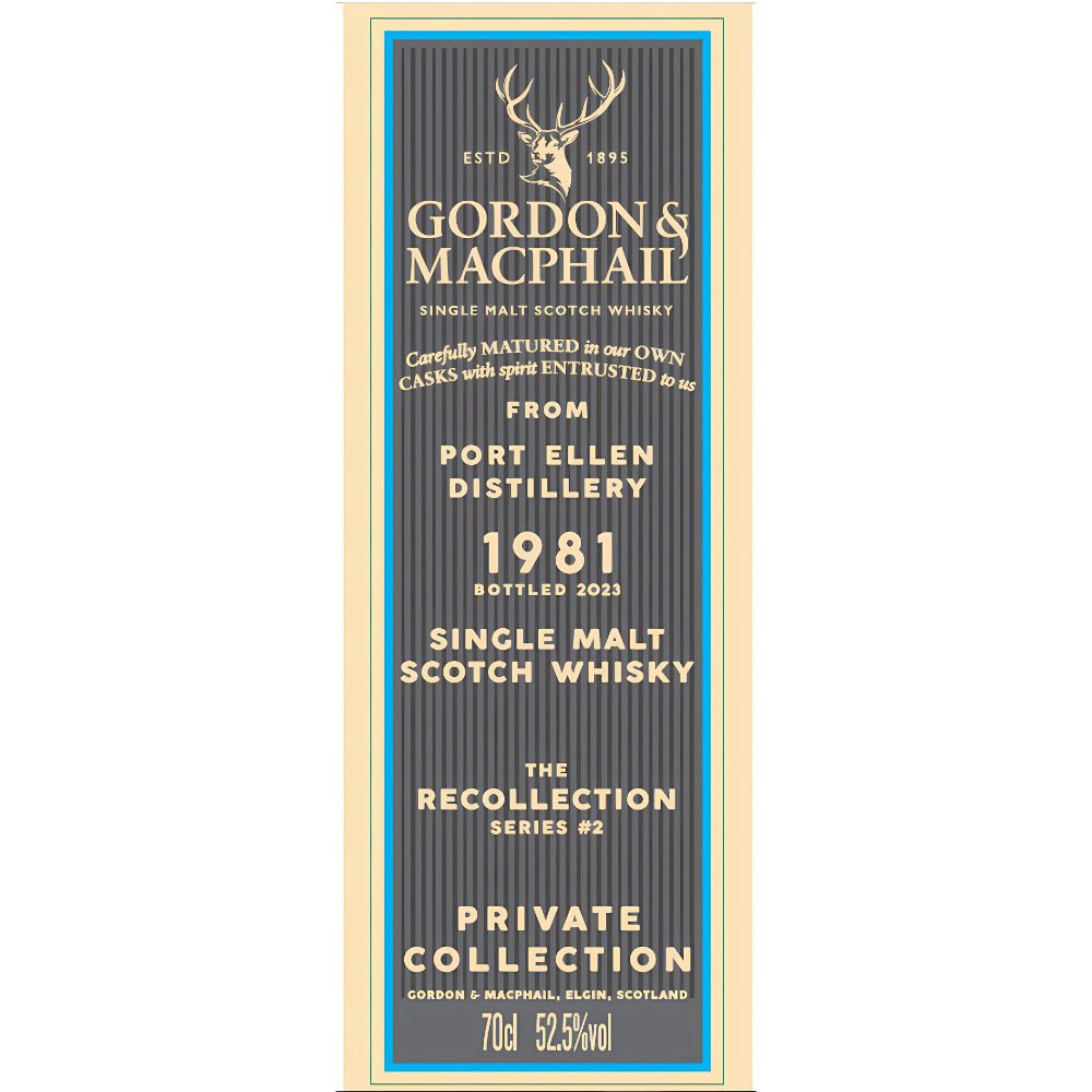 Gordon & Macphail the Recollection Series #2 42 Year Port Ellen Distillery Scotch Gordon & Macphail   