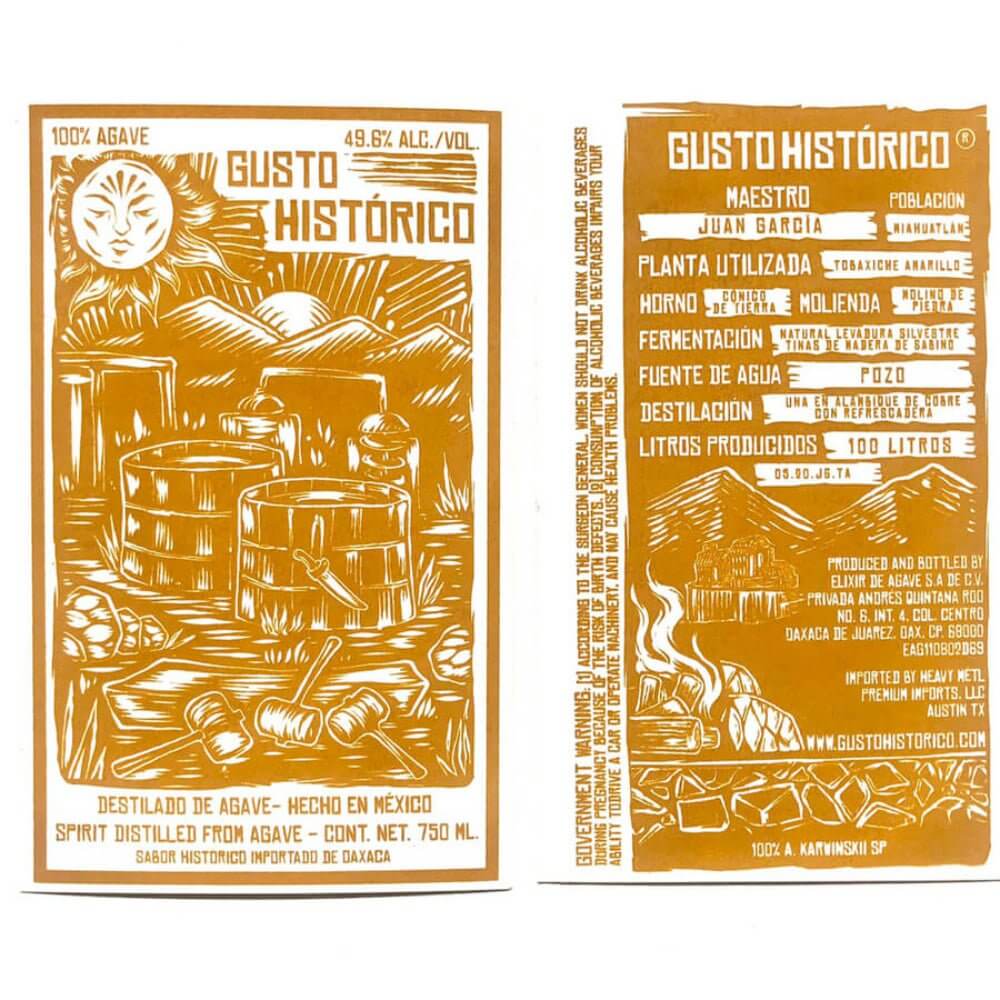 Gusto Histórico Tobaxiche Amarillo Mezcal Mezcal Gusto Histórico