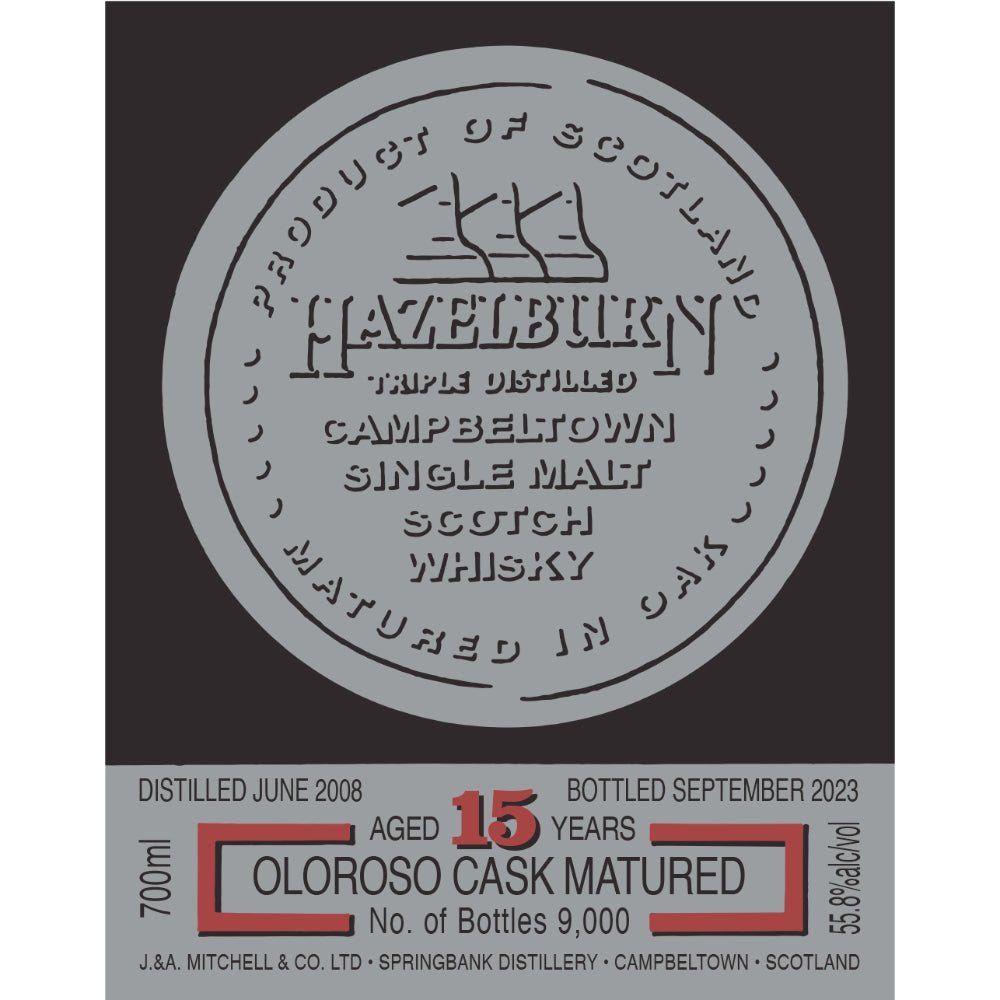 Hazelburn 15 Year Old Oloroso Cask Matured 2023 Scotch Springbank   