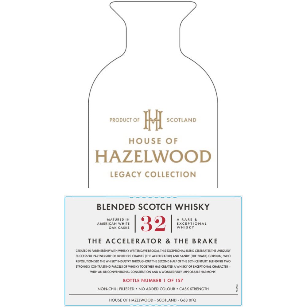 Hazelwood The Accelerator & The Brake 32 Year Old Blended Scotch Scotch House of Hazelwood   