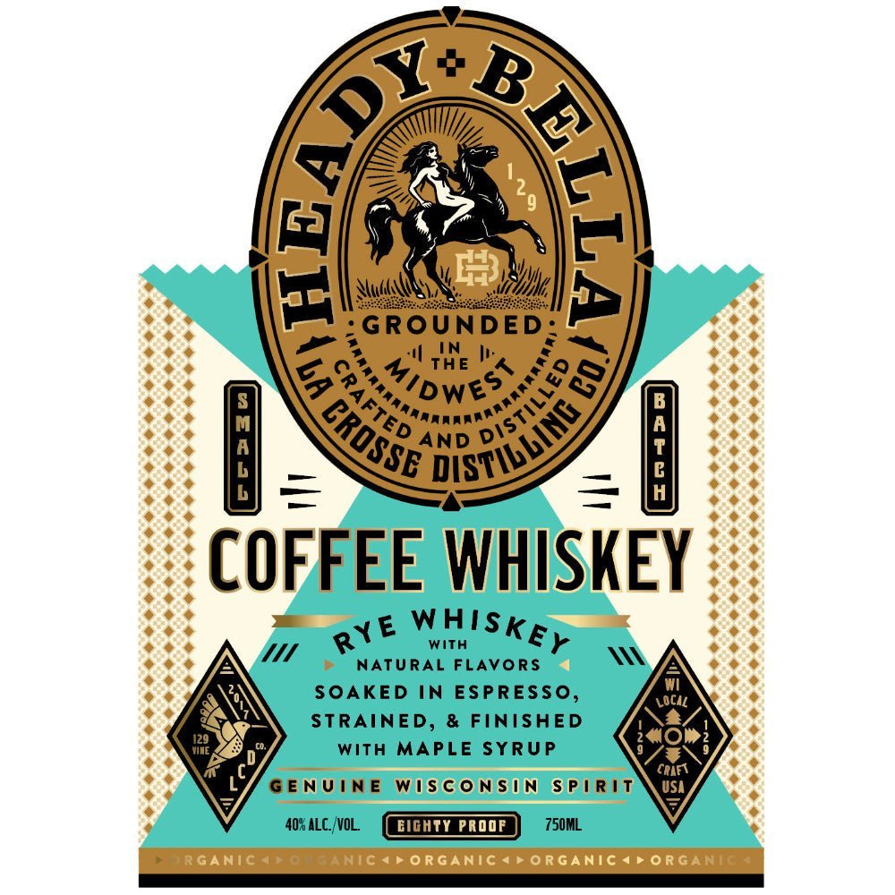 Heady Bella Coffee Whiskey Rye Whiskey La Crosse Distilling   