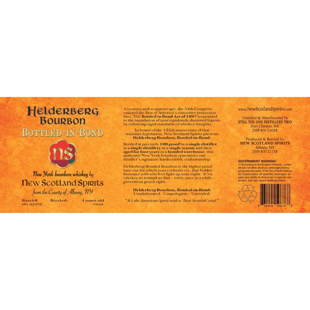 Helderberg Bourbon Bottled In Bond Bourbon New Scotland Spirits