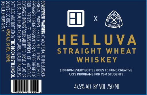 Helluva Straight Wheat Whiskey 750ml  Main Street Liquor   