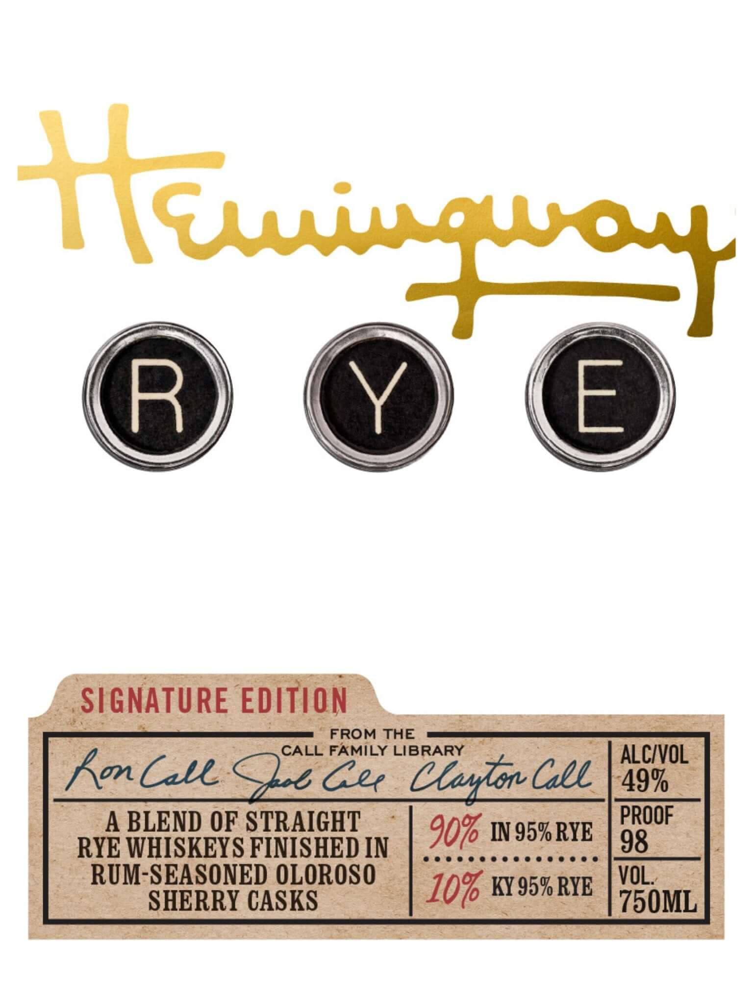 Hemingway Rye Signature Edition Rye Whiskey Hemingway Whiskey   