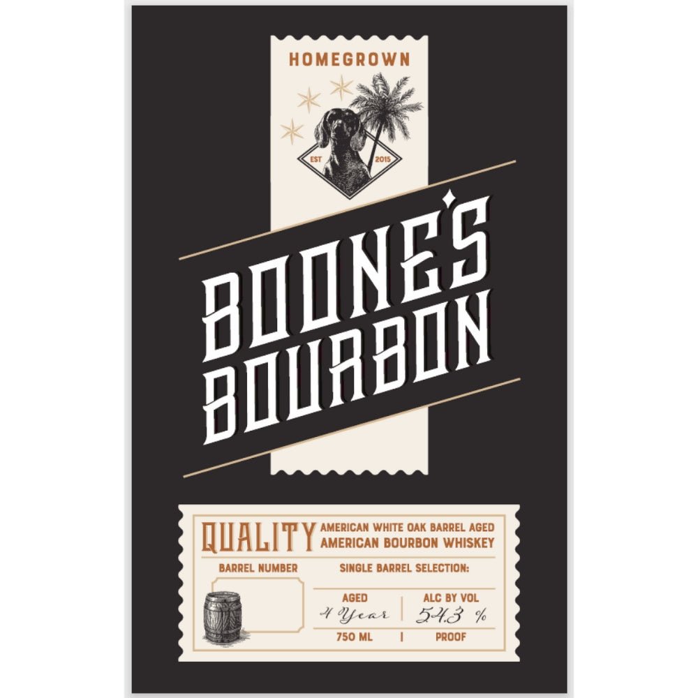 Homegrown Boone's Bourbon Single Barrel Select by Tyler Boone Bourbon Homegrown Boone's Bourbon   