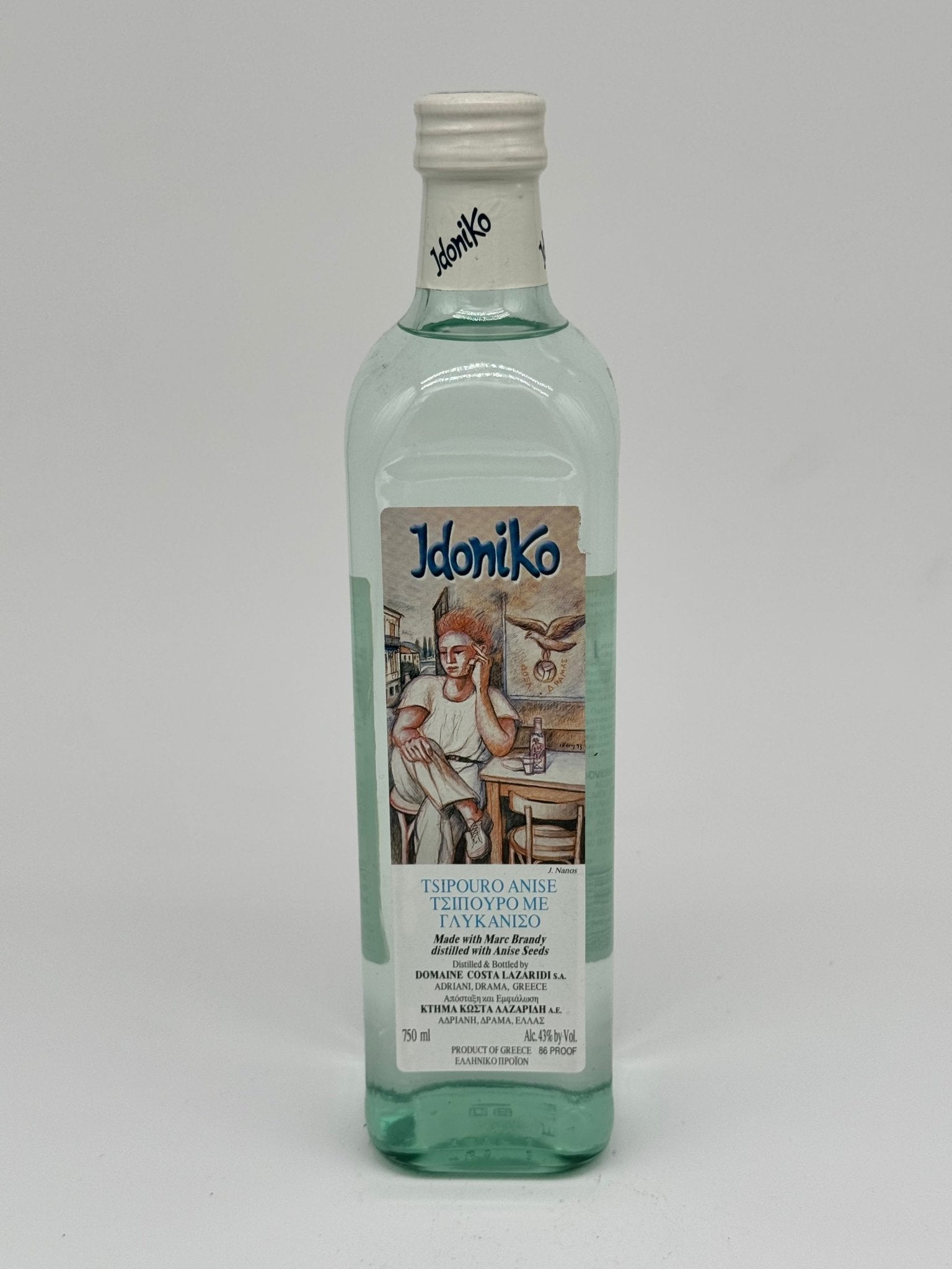 Idoniki Tsipouro Anise 750 mL Arak Idoniko Tsipouro   