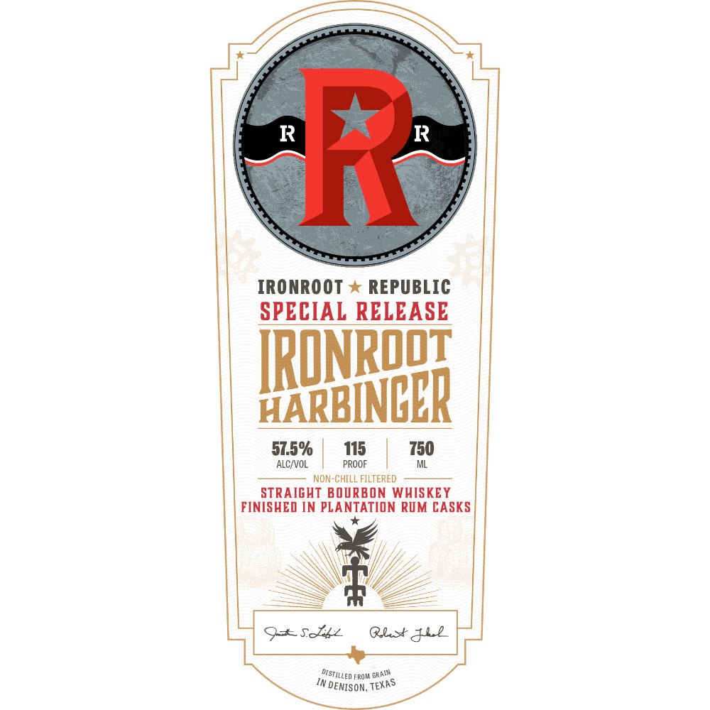 Ironroot Harbinger Bourbon Finished in Plantation Rum Casks Bourbon Ironroot Republic Distilling   