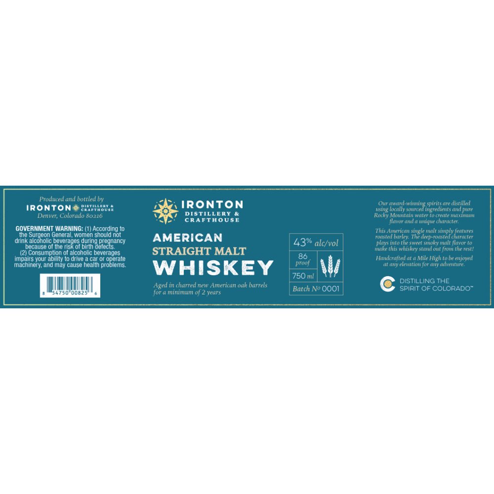 Ironton Distillery American Straight Malt Whiskey Single Malt Whiskey Ironton Distillery & Crafthouse