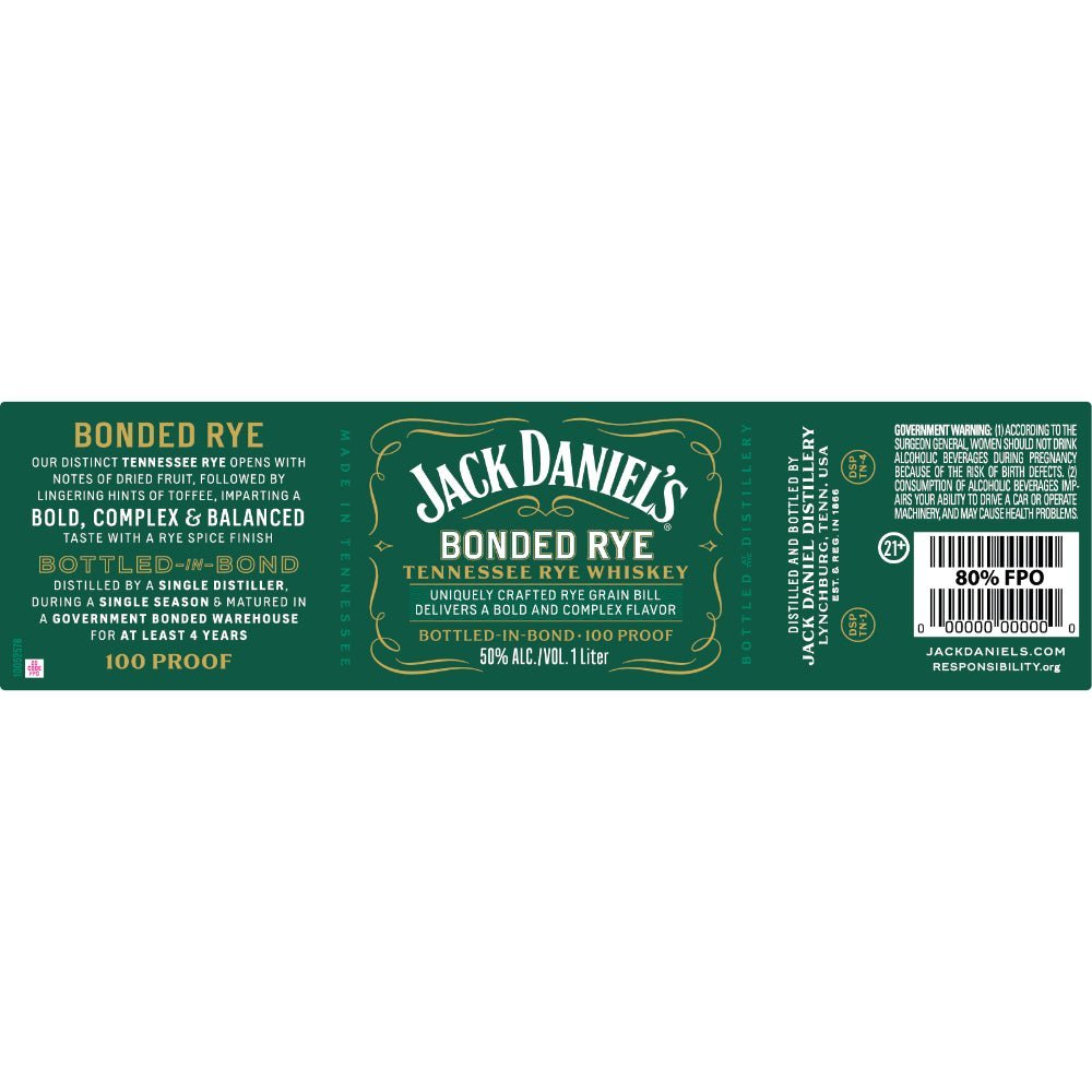 Jack Daniel’s Bonded Tennessee Rye Whiskey Rye Whiskey Jack Daniel's   