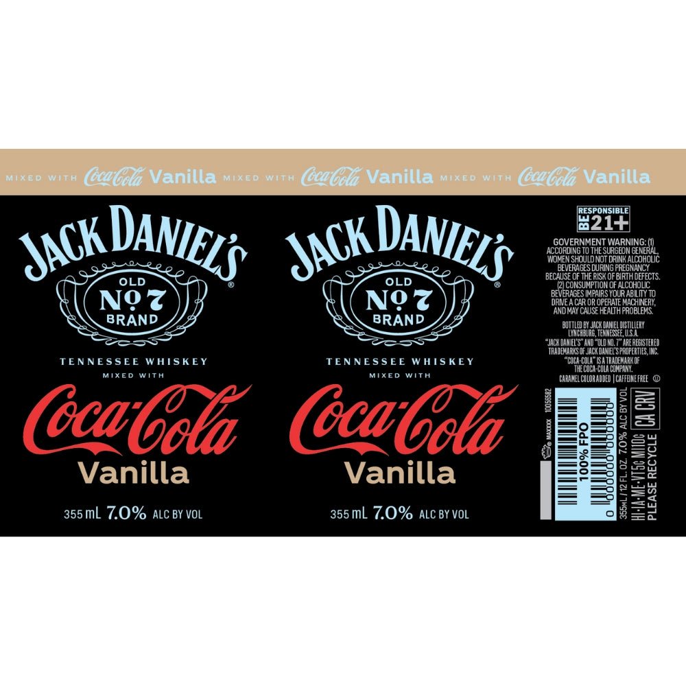 Jack Daniels Coca Cola Vanilla Canned Cocktail Canned Cocktails Jack Daniel's   