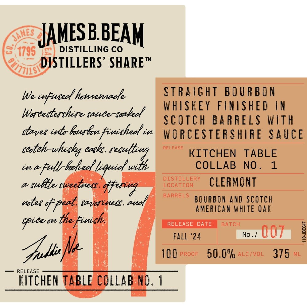 James B. Beam Distillers’ Share No. 06 Kitchen Table Collab No.1 Bourbon Whiskey James B. Beam   