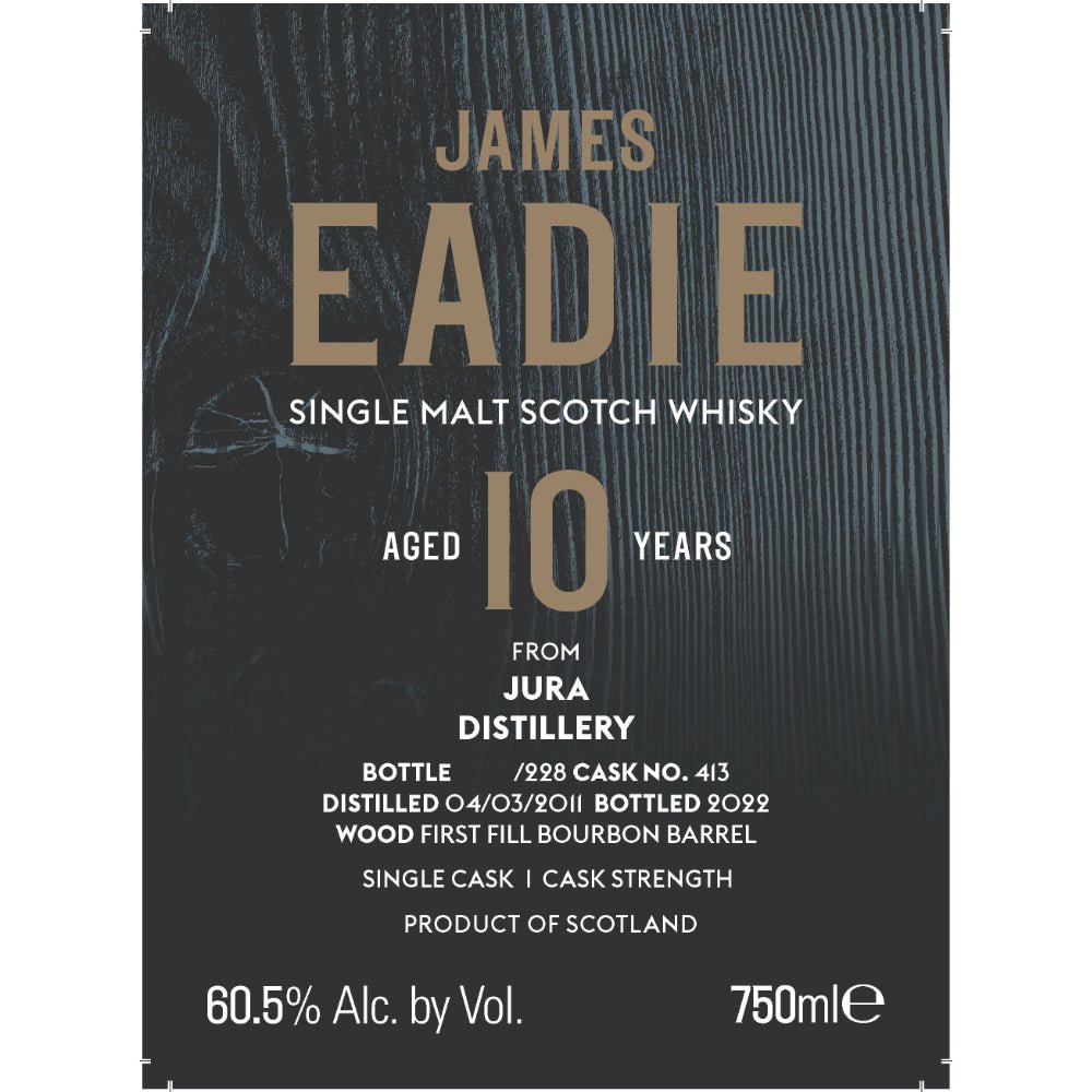 James Eadie Jura Distillery 10 Year Old Single Malt Scotch Scotch James Eadie