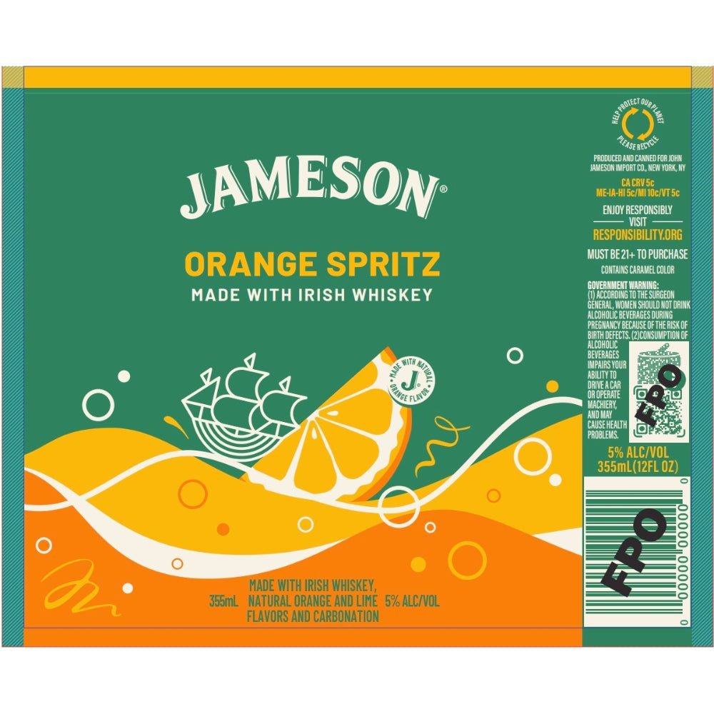 Jameson Orange Spritz Canned Cocktail Canned Cocktails Jameson   