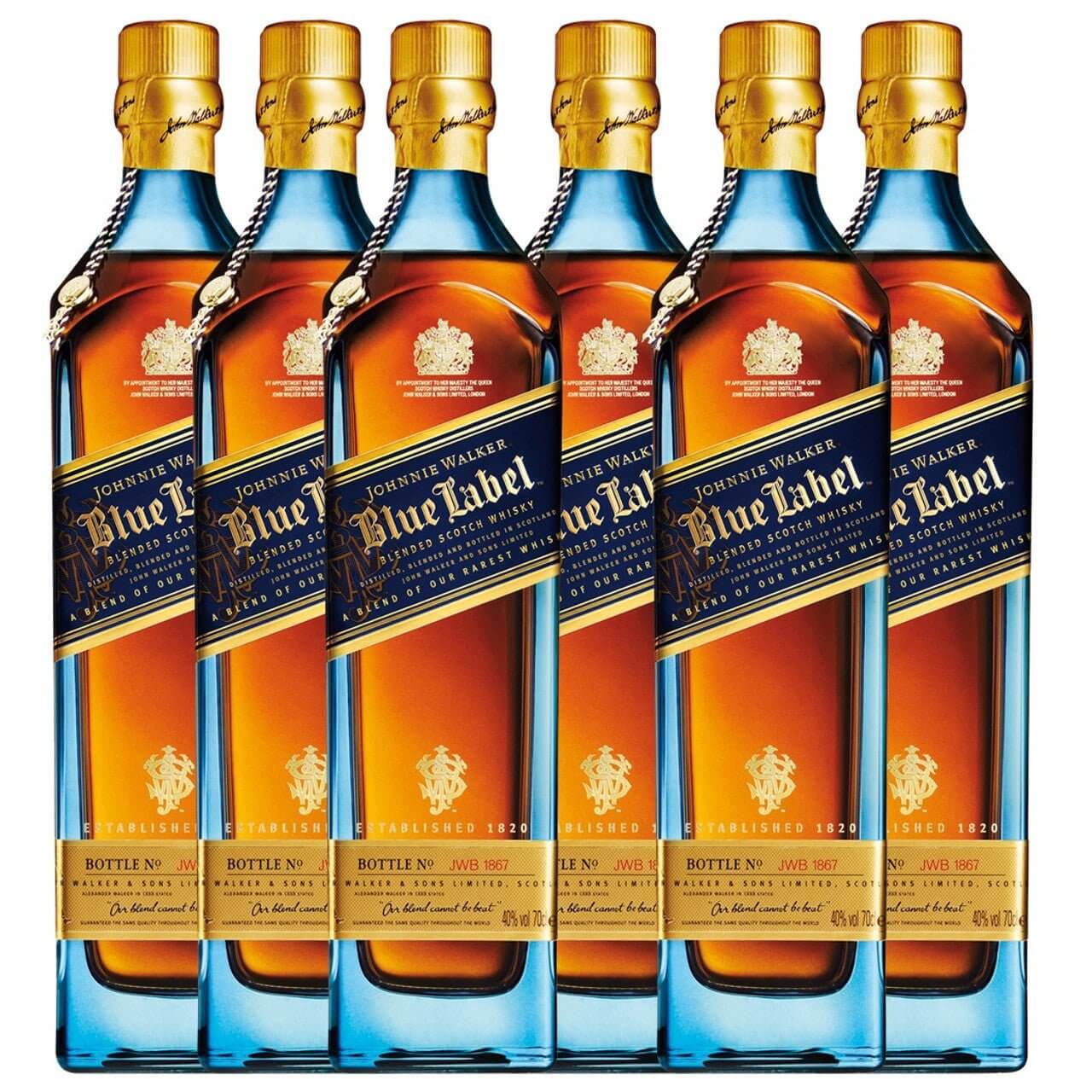 Johnnie Walker Blue Label Blended Scotch Whisky 50ml 6pk MINI Johnnie Walker   