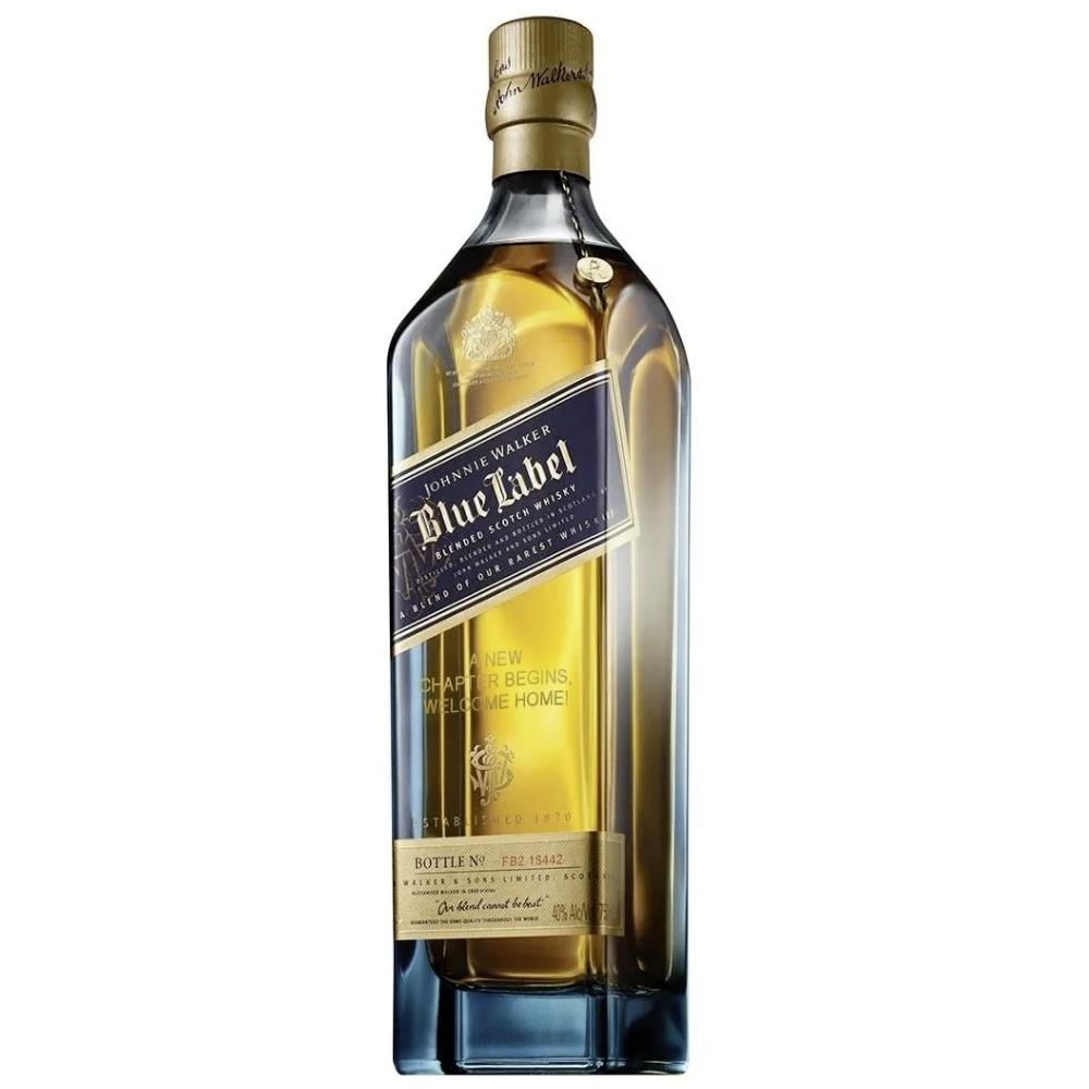 Johnnie Walker Blue Label 'Retirement is the Beginning' Engraved Bottle Scotch Johnnie Walker   