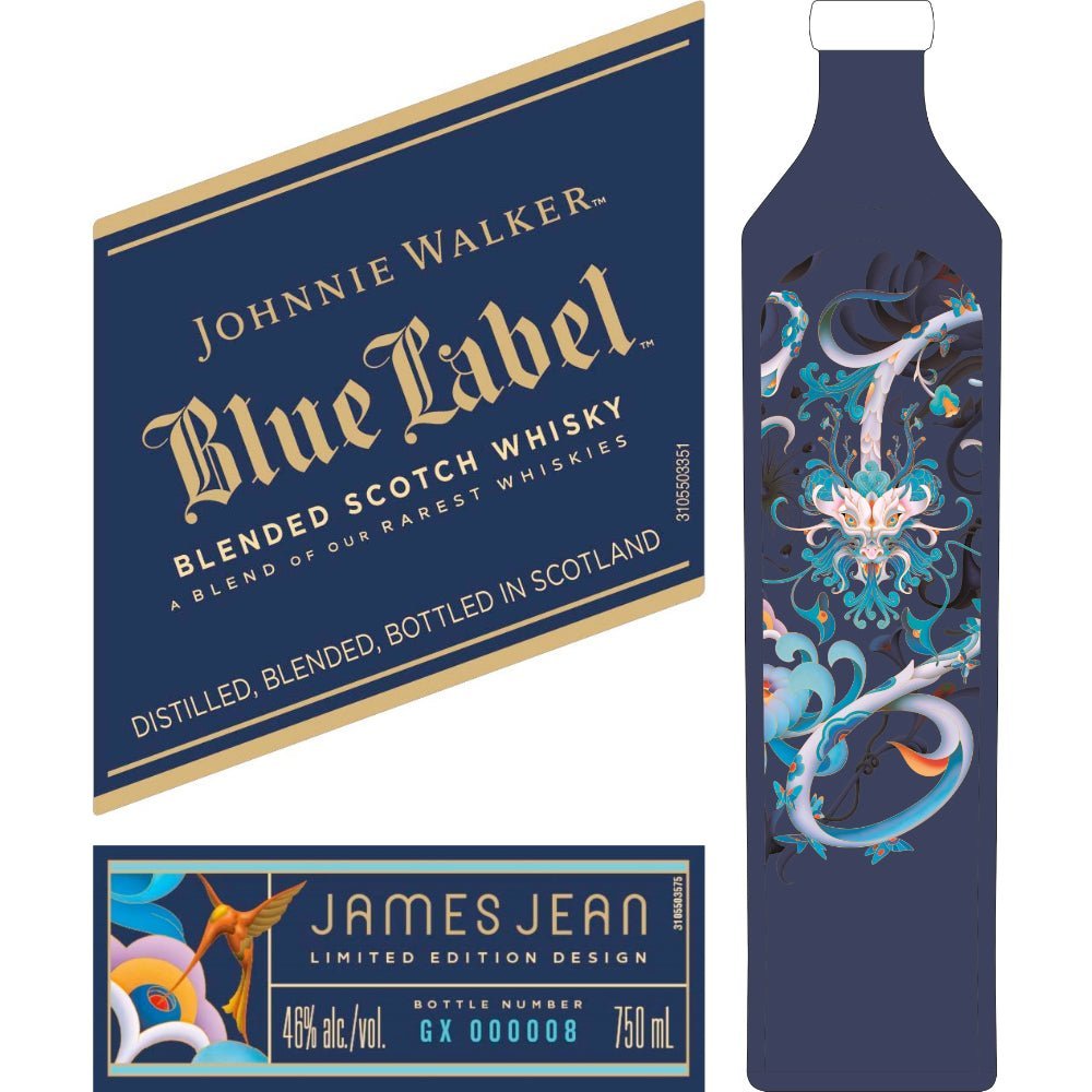 Johnnie Walker Blue Label Year Of The Wood Dragon X James Jean Scotch Johnnie Walker   