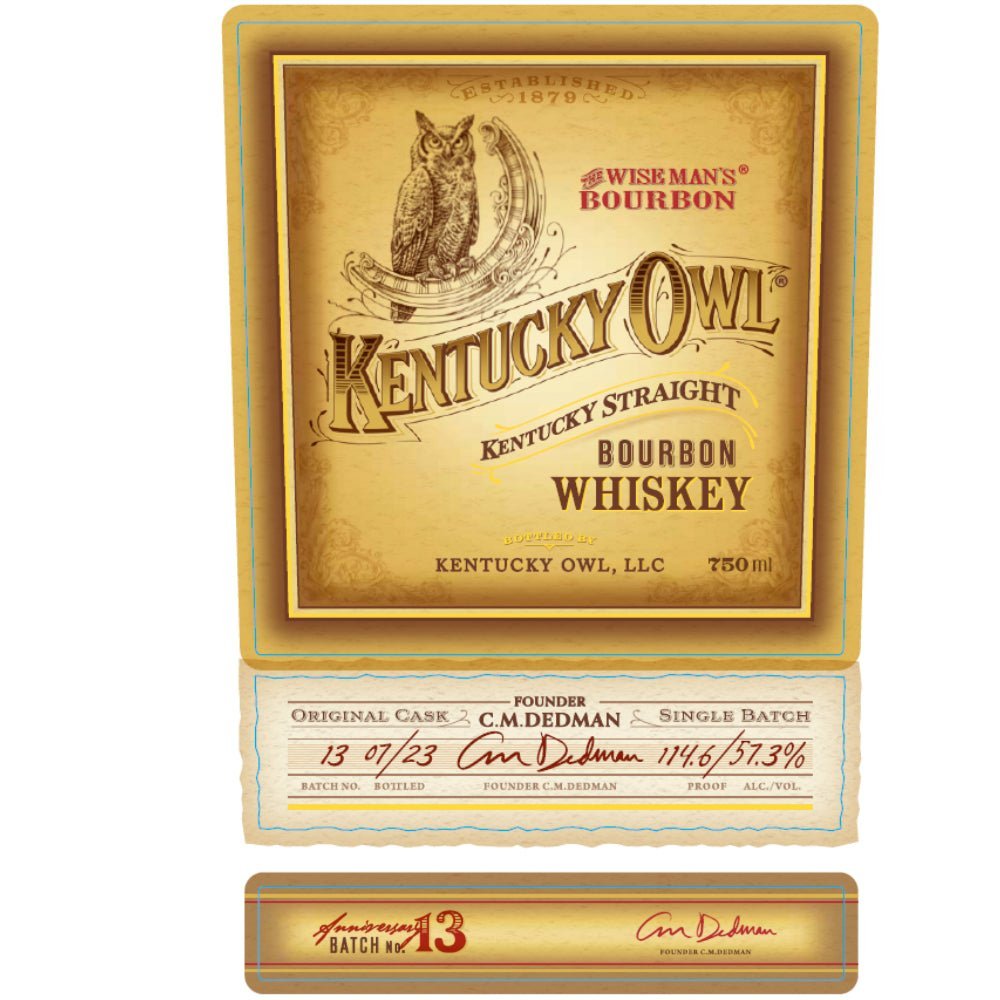 Kentucky Owl Bourbon Batch 13 Bourbon Kentucky Owl   