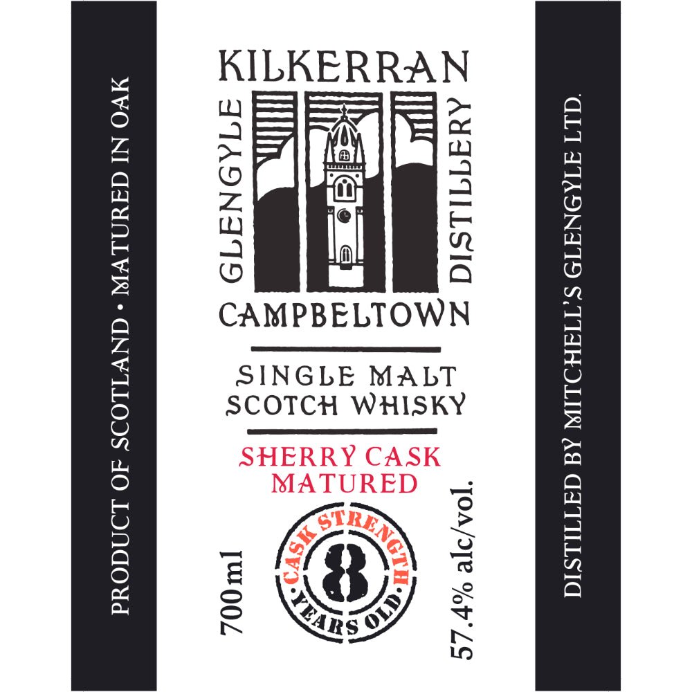 Kilkerran 8 Year Old Cask Strength Sherry Cask Matured 57.4 Proof Scotch Kilkerran