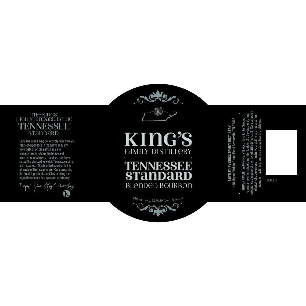 King’s Tennessee Standard Blended Bourbon Bourbon King's Family DIstillery