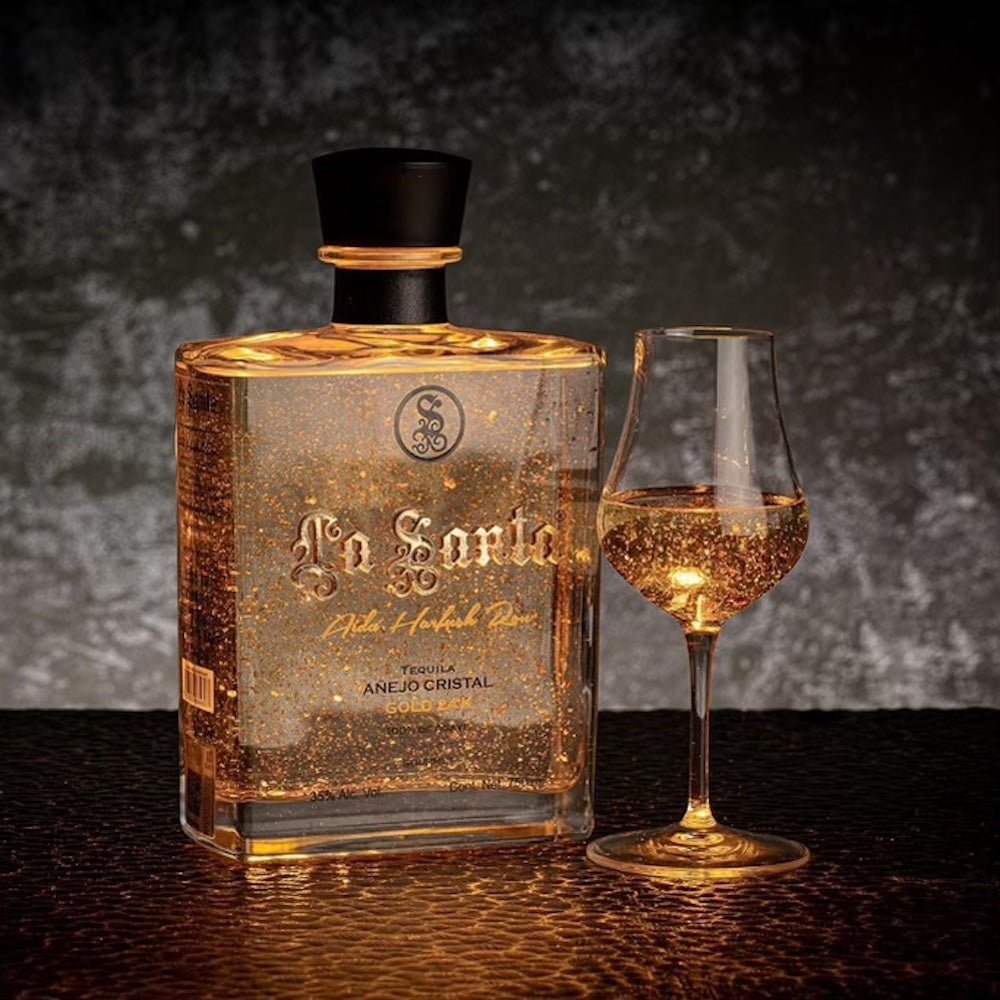 La Santa Tequila 24K Gold Anejo Tequila La Santa Aida Harfush Ron   