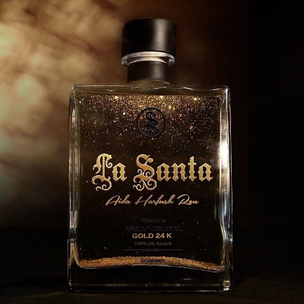 La Santa Tequila 24K Gold Anejo Tequila La Santa Aida Harfush Ron   